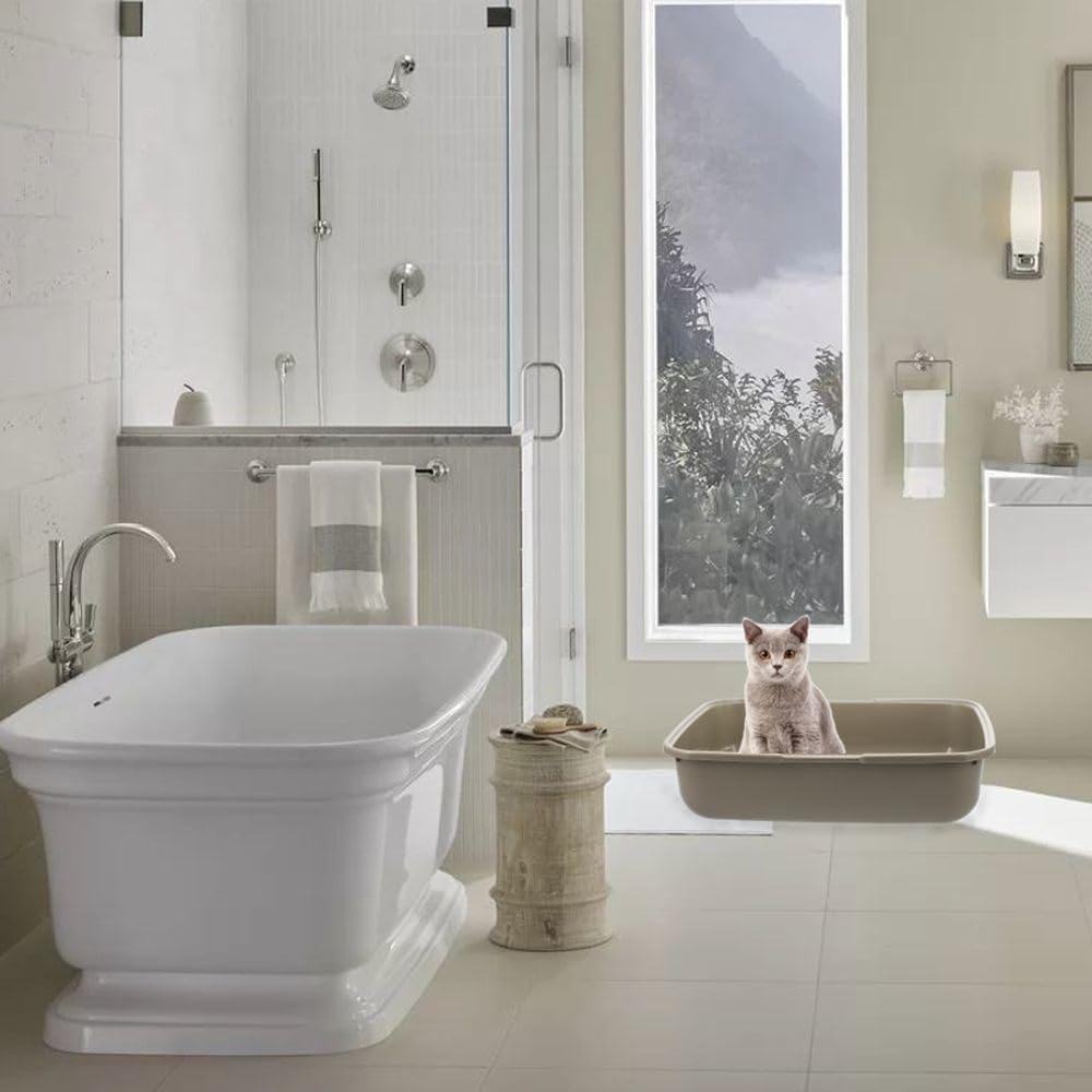 GarPet Katzenklo in 5 Grössen Katzentoilette ohne Deckel Katzen WC Schalentoilette Klo grau eckig hy