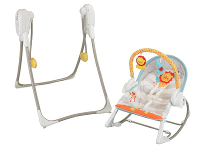 Fisher-Price BFH07 - 3-in-1 Deluxe Schaukel, 6 Schaukelgeschwindigkeiten, 16 Melodien, beruhigende N