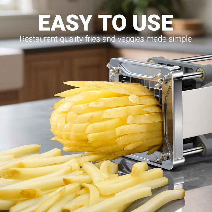 Sopito Pommesschneider, Pommes Frites Schneider Edelstahl Professioneller French Fries Cutter mit 6x