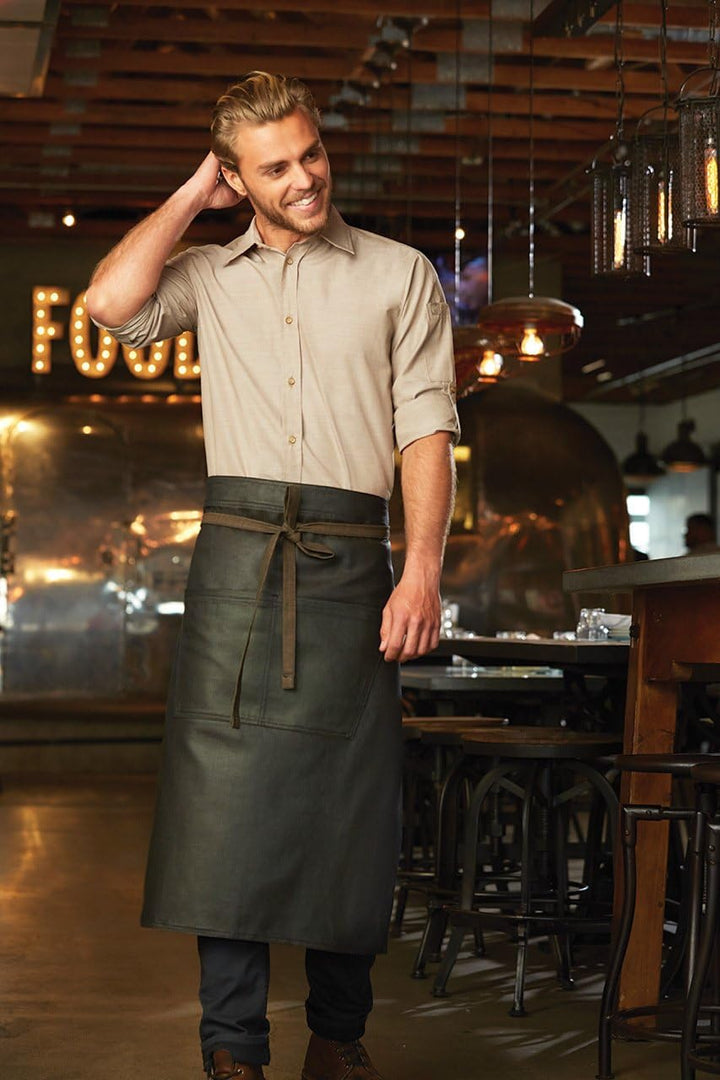 Chef Works Unisex Boulder Bistro Schürze, Braun/Schwarz, Einheitsgrösse Braun/Schwarz Boulder Bistro