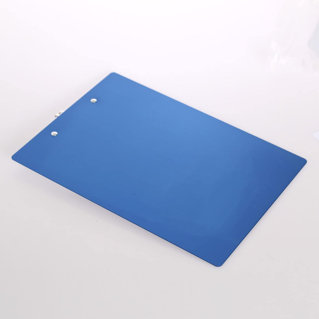 6er Alu Klemmbrett A4 mit gummierter Metalklemme, Schreibbrett DIN A4 mit Aufhängeose, Pad Halter Cl