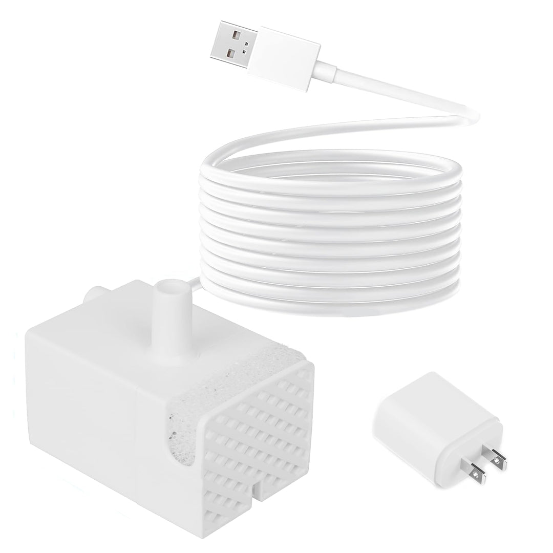 SIBAYS Ersatz-Wasserpumpe für 15 Liter grossen Hundewasserbrunnen, USB 5V 1A katzenbrunnen pumpe mit