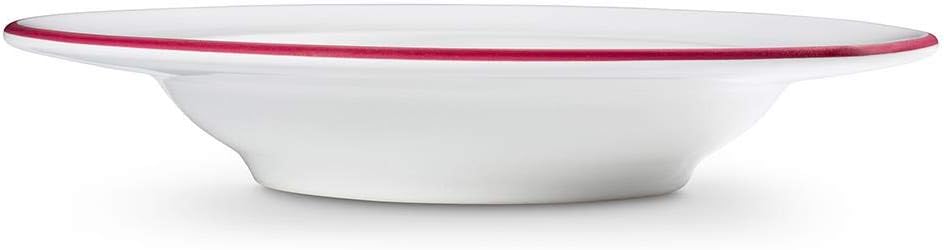 GMUNDNER KERAMIK Suppenteller Gourmet Durchmesser : 24 cm bordeauxroter Hirsch Geschirr, handgemacht