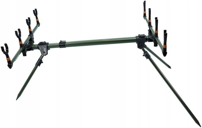 Premium Rutenhalter Rod pod Karpfenangeln 4 Ruten mit Auflagen & Tasche