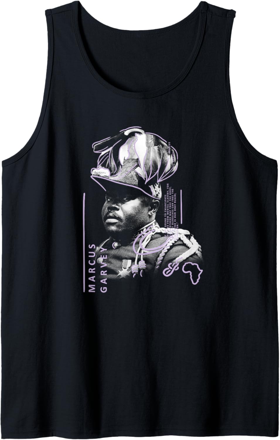 Marcus Garvey Quote Front & Back Tank Top
