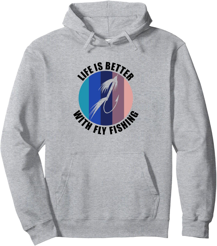 Leben mit Fliegenfischen Fangen von Fischen Forellen Pullover Hoodie