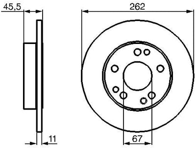 Bosch BD101 Bremsscheiben - Vorderachse - ECE-R90 Zertifizierung - zwei Bremsscheiben pro Set