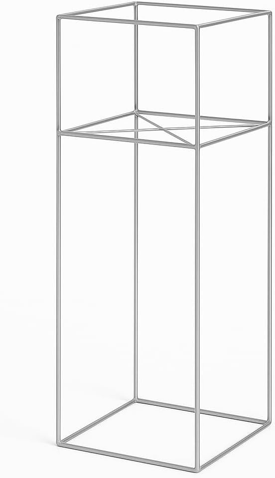 Pflanzenständer Filo - 24x24x80cm - Farbe Silber - für Zimmerblumen - Metallregal - Dekorativer Tisc