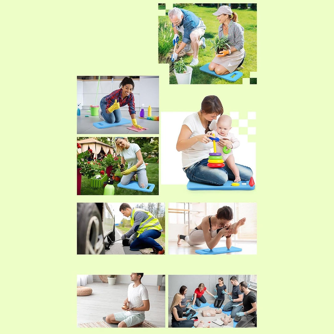 Knee Pad , nicht Slip Kneeling Pad, Thick Shock Absorbing Foam Mat 40 cm Portable Handle Garden Yoga
