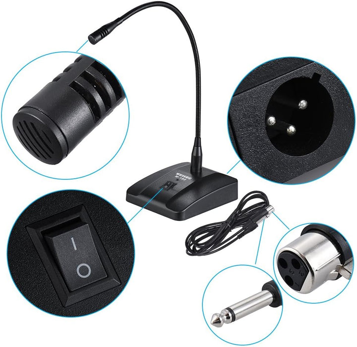 Btuty Kabelgebundenes Kondensatormikrofon mit Nierencharakteristik mit 3 m XLR-auf-0,64 cm abnehmbar
