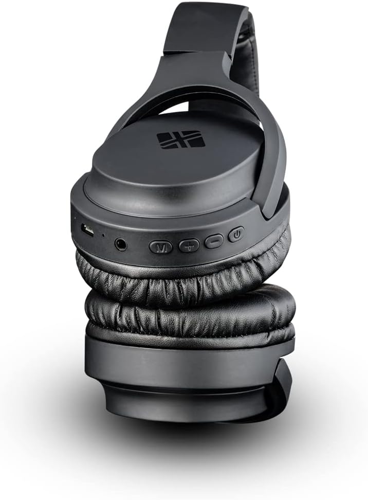 NEXT X4 - Kabellose BT-Kopfhörer mit integriertem SD-Karten-Player und FM-Radio-Funktion, schwarz