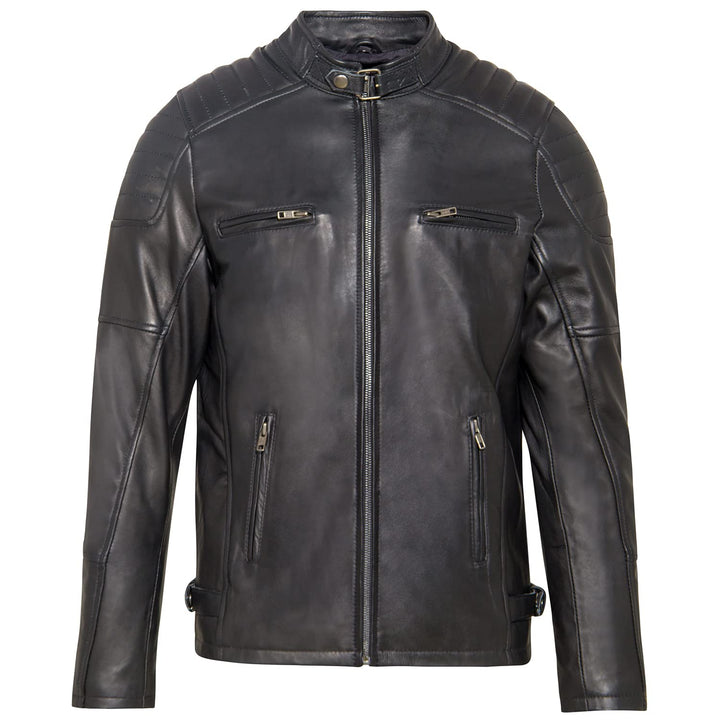 URBAN 5884 Herren Ralf, Lederjacke Echtleder Weich und Strapazierfähig 4XL Schwarz, 4XL Schwarz
