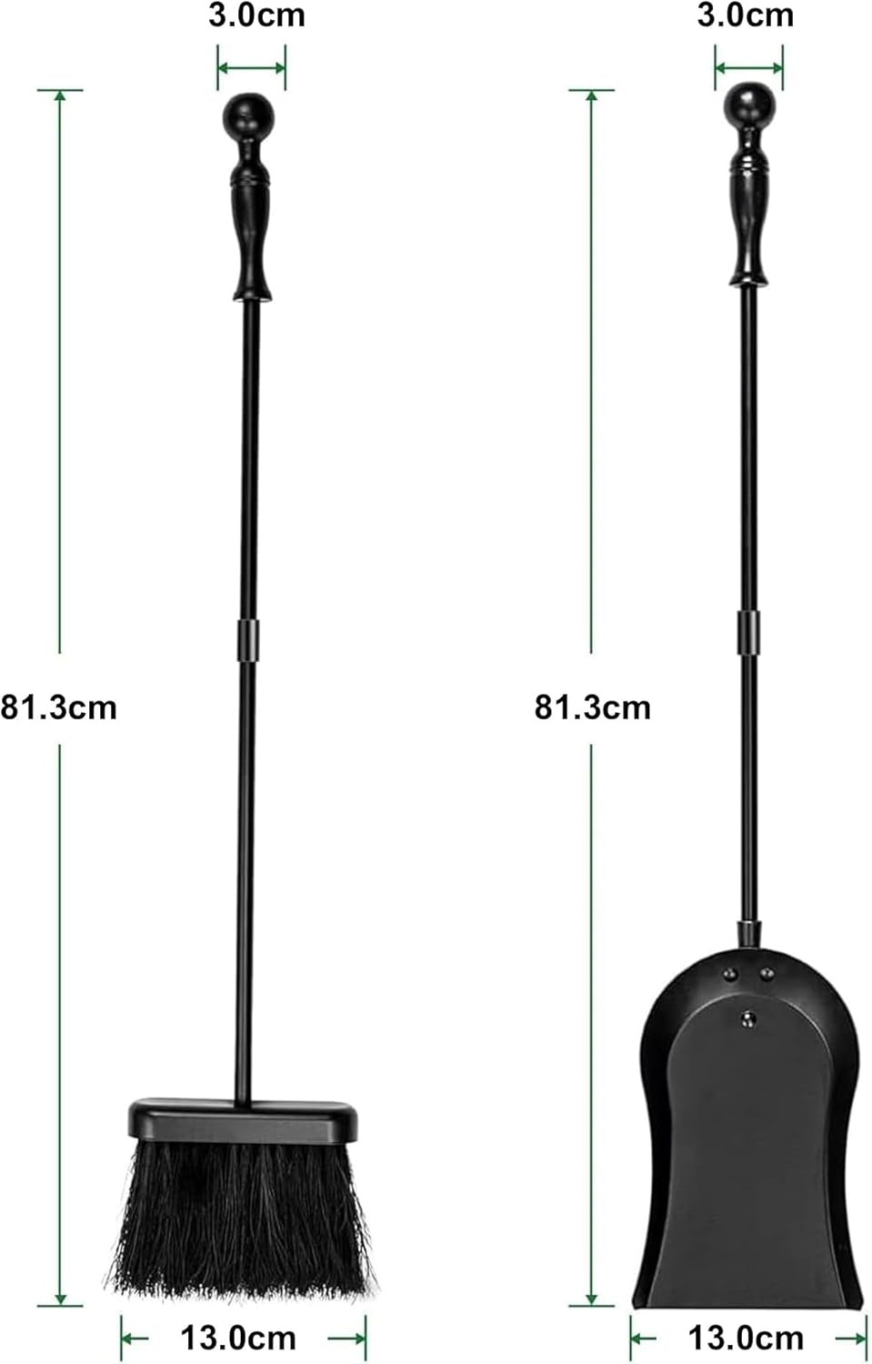 Amagabeli 32"(81cm) Kamin Ascheschaufel Schwerer Stahl Kamin Schaufel Asche Schaufel Gärtner Schaufe