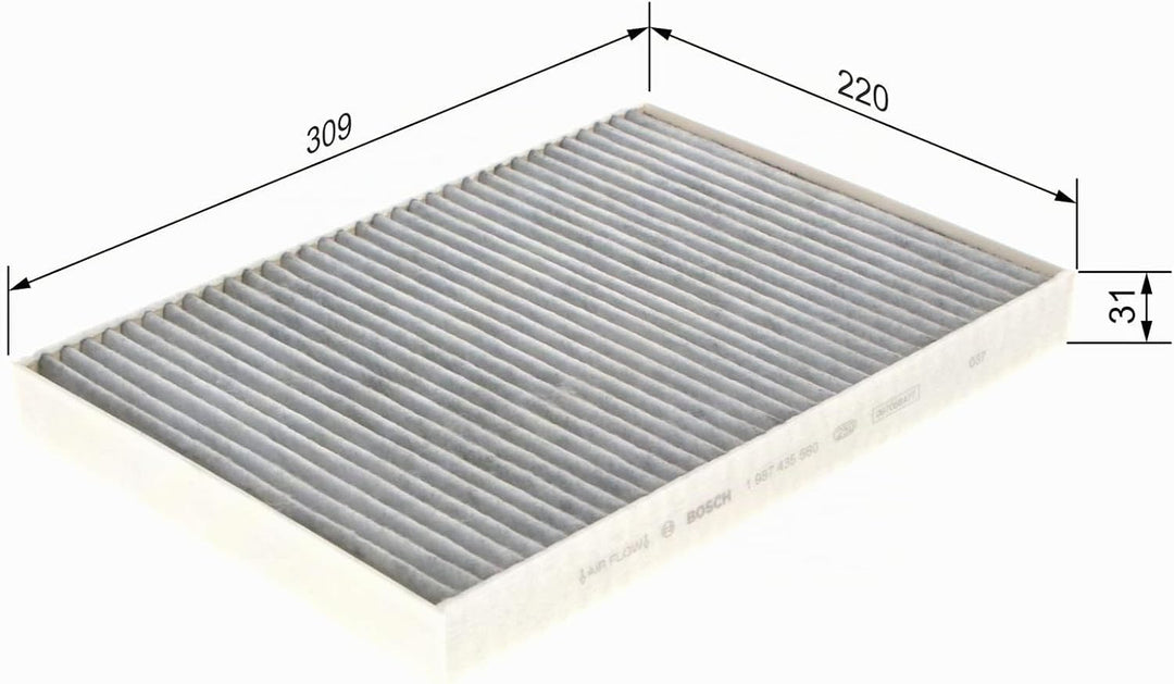 BOSCH Filter, Innenraumluft 1987435560 Innenraumfilter mit Aktivkohle, Innenraumfilter mit Aktivkohl