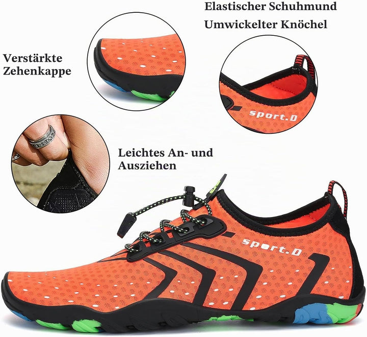 SAGUARO Badeschuhe Damen Herren Wasserschuhe Aquaschuhe Barfuss Schuhe Schnell Trocknend Strandschuh