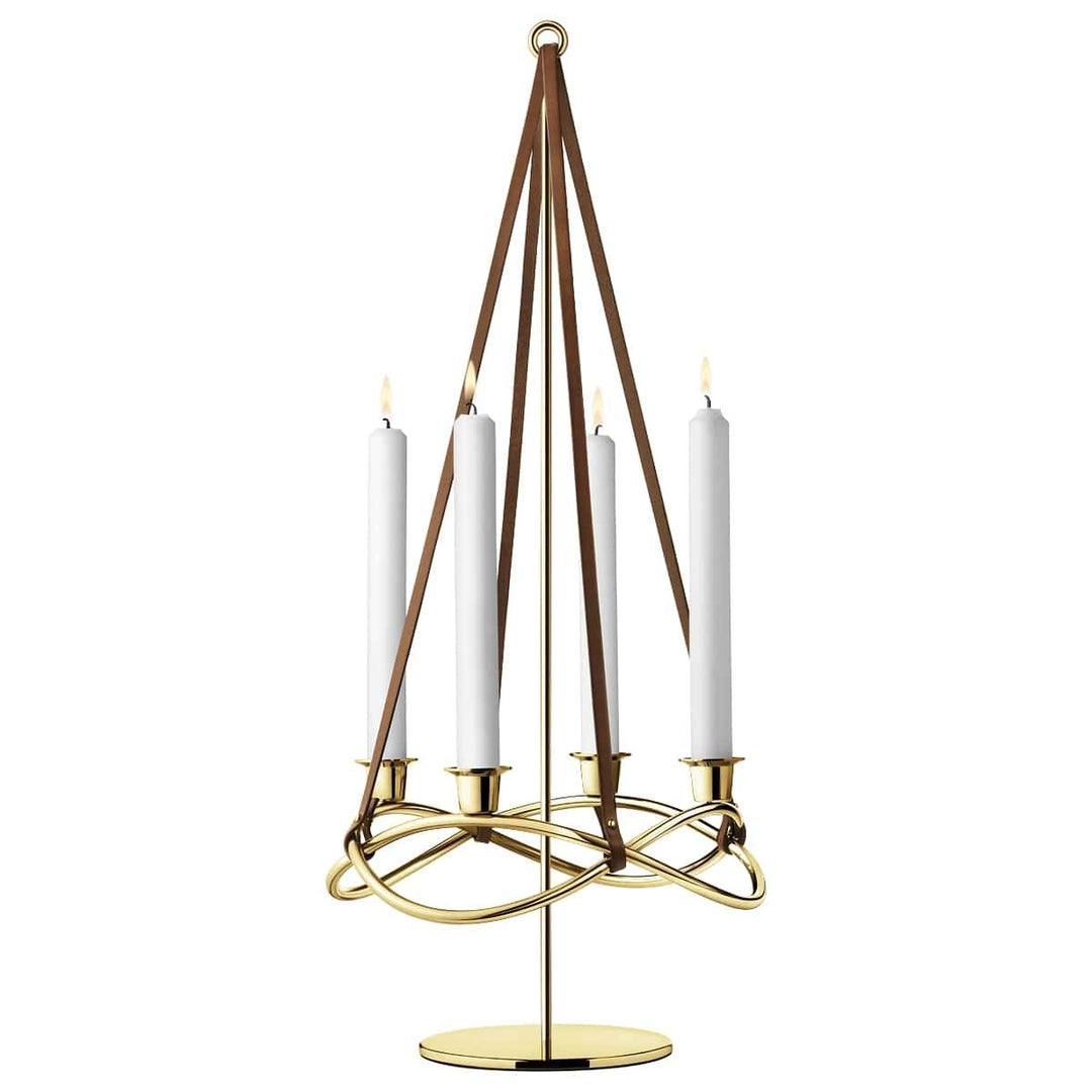 Georg Jensen Aufsatz für Kerzenleuchter Season Gold