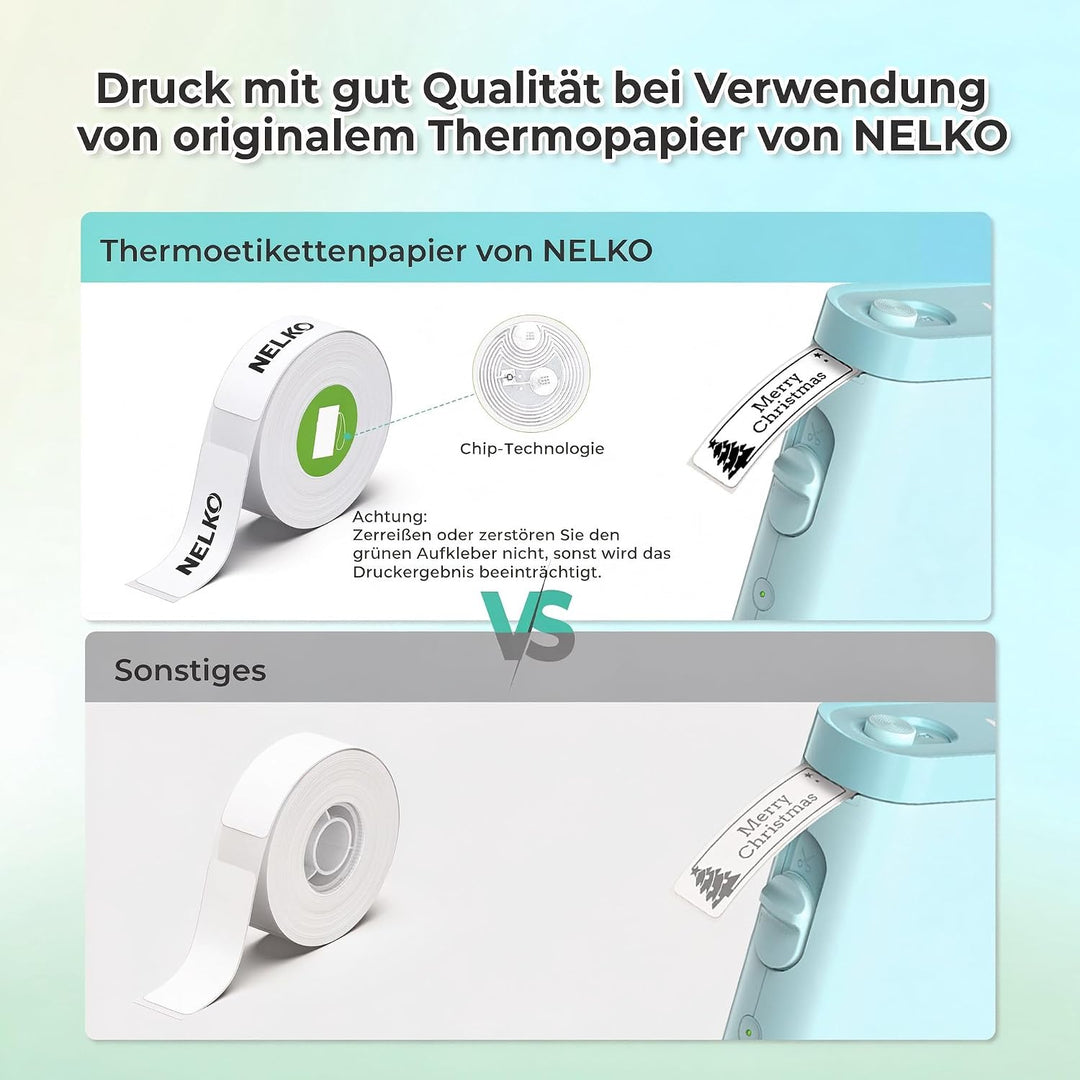 Nelko Etikettendrucker, Bluetooth P21 Selbstklebendes Etikettiergerät Tragbarer beschriftungsgerät s