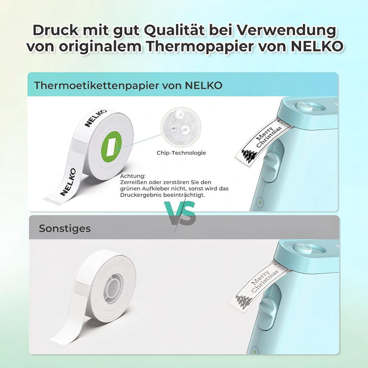 Nelko Etikettendrucker, Bluetooth P21 Selbstklebendes Etikettiergerät Tragbarer beschriftungsgerät s