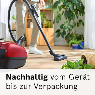 Bosch Hausgeräte Staubsauger mit Beutel Serie 4 BGD38RD1H, nachhaltig, Hygiene-Filter, 10 Jahre Moto