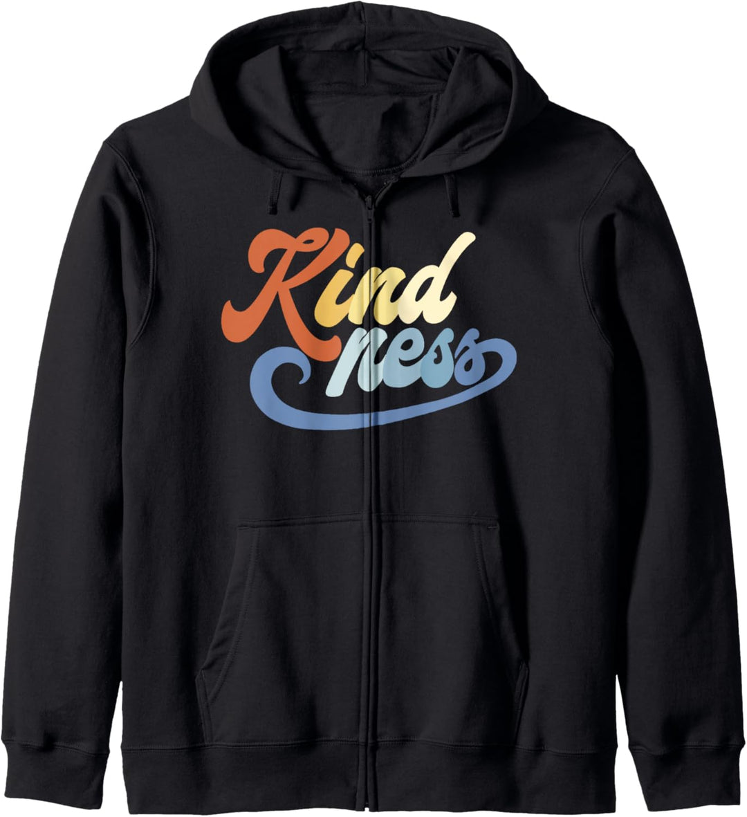 Trendy Kindness Rainbow Text Kapuzenjacke