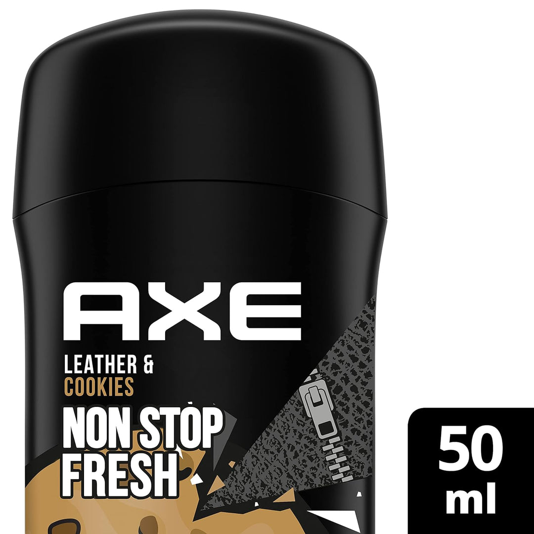 Axe Deodorant Stick Leather & Cookies Deo ohne Aluminium mit langanhaltendem Duft 6 Stück x 50 ml De