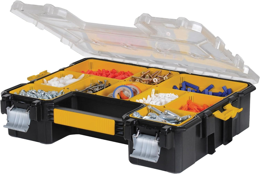 DEWALT Organizer Box mit Trennwänden, Metallverschluss, 10 Fächer (DWST14825)