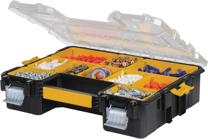 DEWALT Organizer Box mit Trennwänden, Metallverschluss, 10 Fächer (DWST14825)