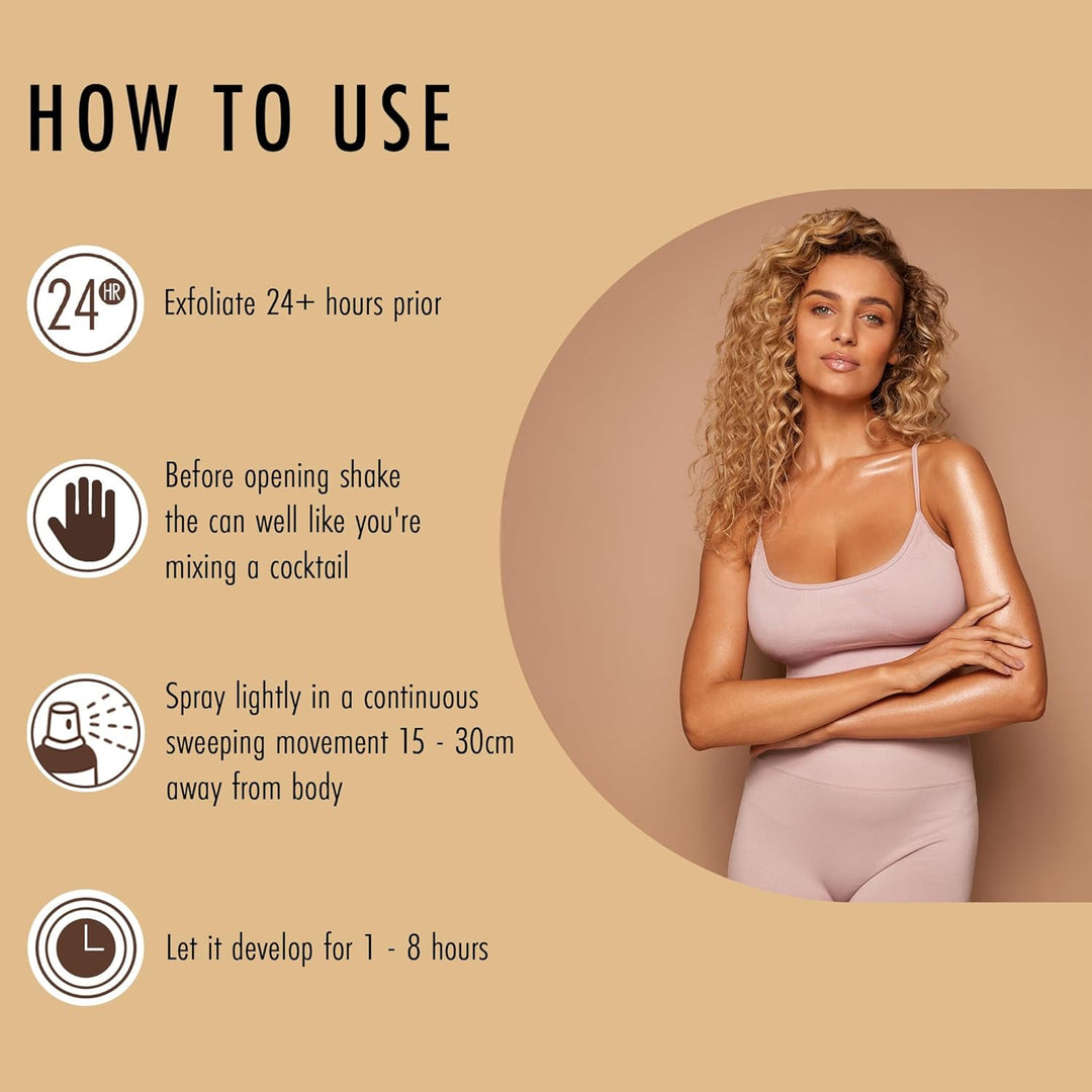 St Moriz Advanced Spray Tan in der Dose, schnell trocknend Vegan Fake Tan, mittel (150ml)