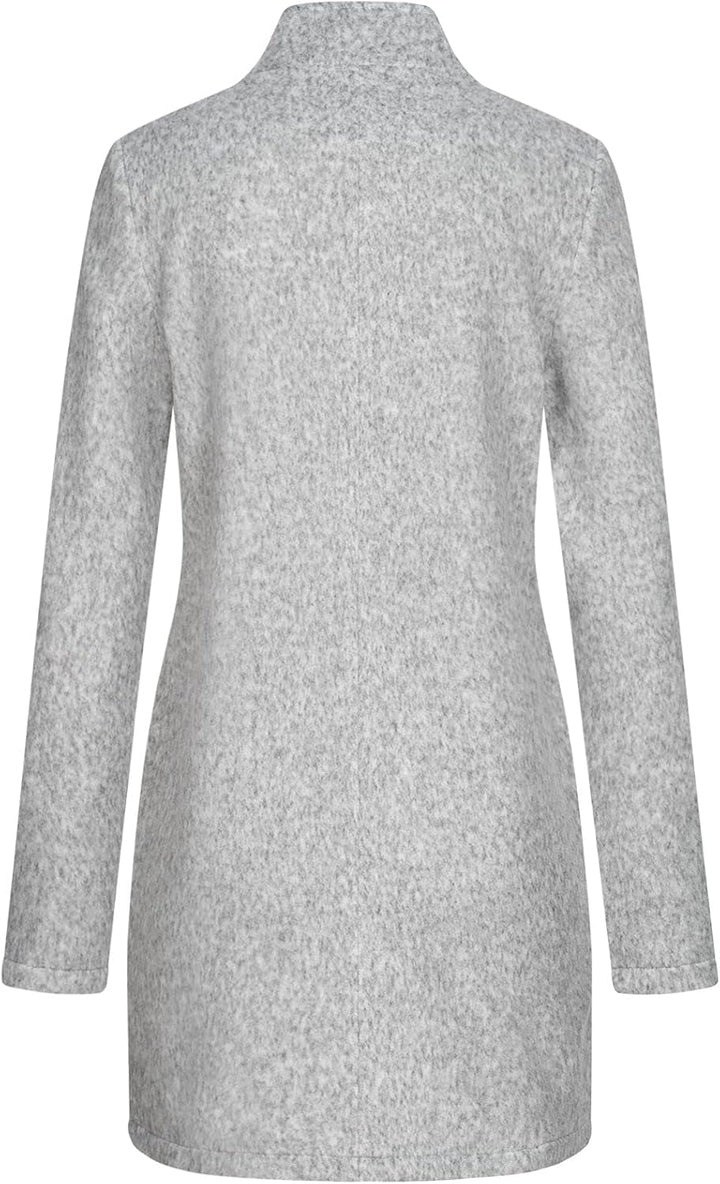 VERO MODA Damen Kurzmantel VMBrushedkatrine lange Damenjacke, S Light Grey Melange
