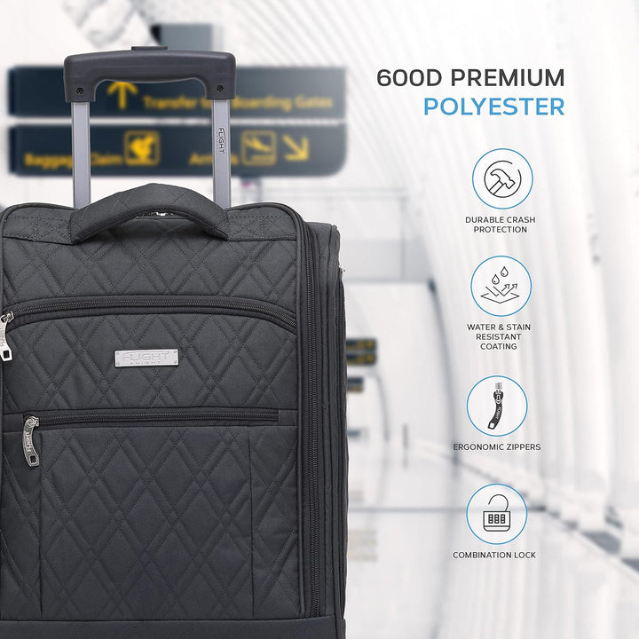 Flight Knight 45x36x20cm easyJet Underseat Carry On Non Priority Approved Handgepack Koffer - 2 Rade