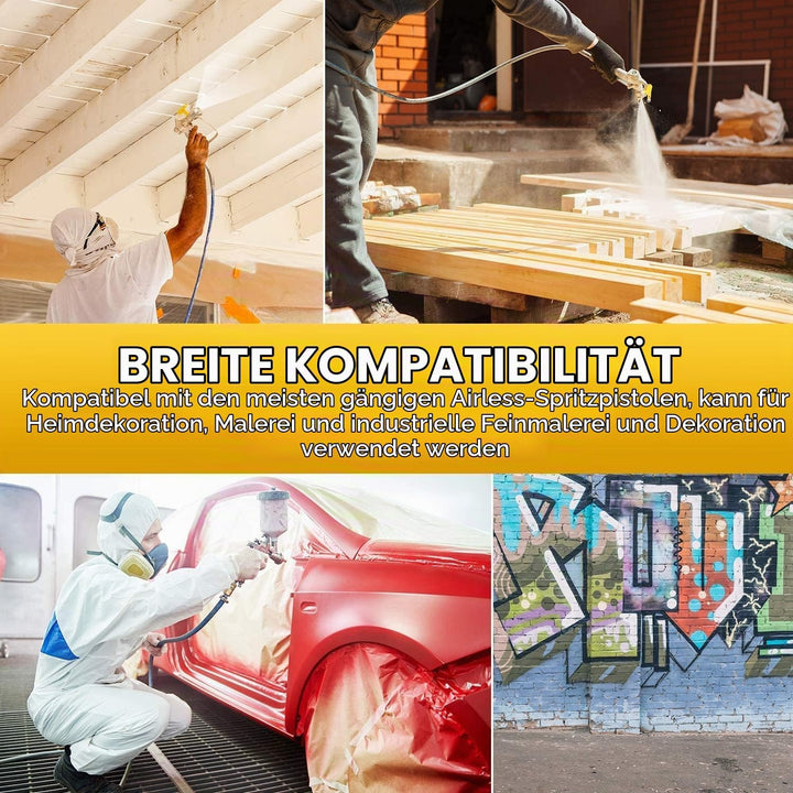 Airless Düse mit Spitzendichtung, 6 Stück Reversible Sprühspitzen,Spray Maschinenspitze Verschleissf