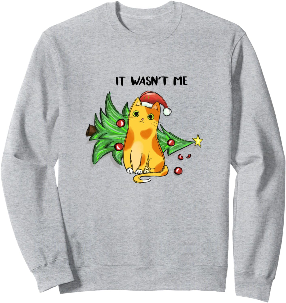 Katze hat Weihnachtsbaum umgeschmissen Sweatshirt