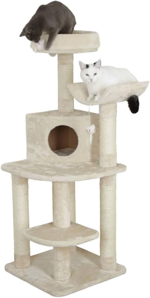 Kerbl Maxi-Pet 81621 Eckkratzbaum Zirkonia, beige, 56x56x130 cm, 60 Stück (1er Pack)