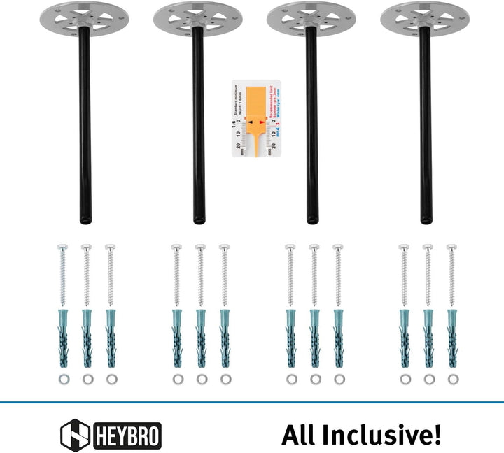 HEYBRO® Universale Reifen Wandhalterung im 4 er Set - platzsparende Aufbewahrung Ihrer Autoreifen -