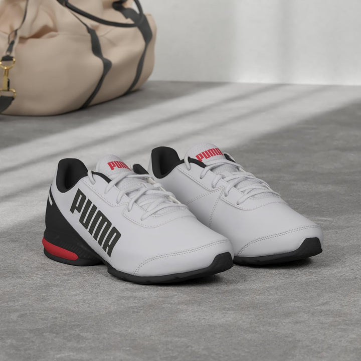 PUMA Herren Equate Sl Strassen-Laufschuh 40 EU Puma White Puma Black High Risk Red, 40 EU Puma White