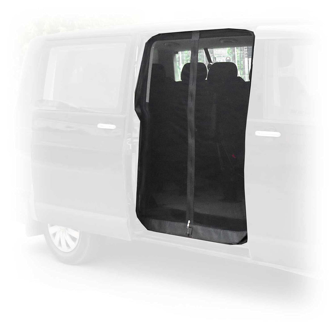OMAC Moskitonetz Magnetisch Seitentür kompatibel mit Peugeot Expert Traveller 2017-2024 Schwarz / Mo