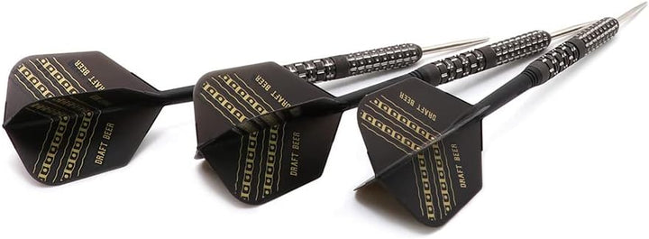 CUESOUL Steel Tip 90% Tungsten Dart Set mit Ölfarbe Finish und ROST Flights 23g Fassbier-1, 23g Fass