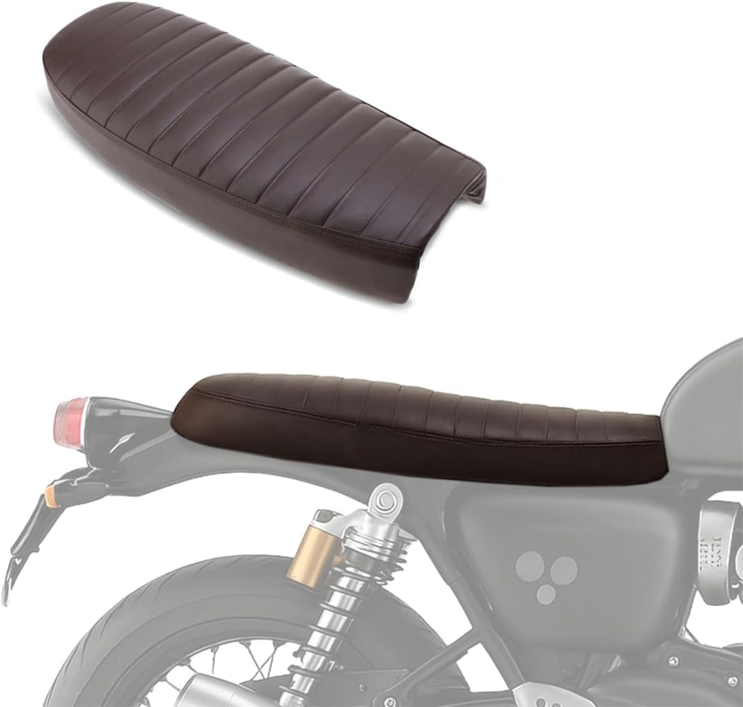 Sitzbank kompatibel für Cafe-Racer + Scrambler Umbau Craftride SL5 Flat dunkel braun