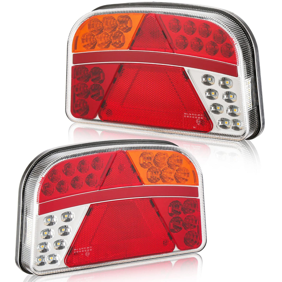 DARKGUARD Rückleuchten Satz für Anhänger Led 12/24V,7Funktion 2pcs Rücklicht Anhänger Set,mit E Prüf