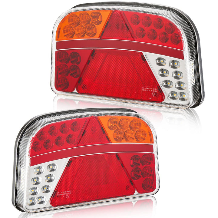 DARKGUARD Rückleuchten Satz für Anhänger Led 12/24V,7Funktion 2pcs Rücklicht Anhänger Set,mit E Prüf