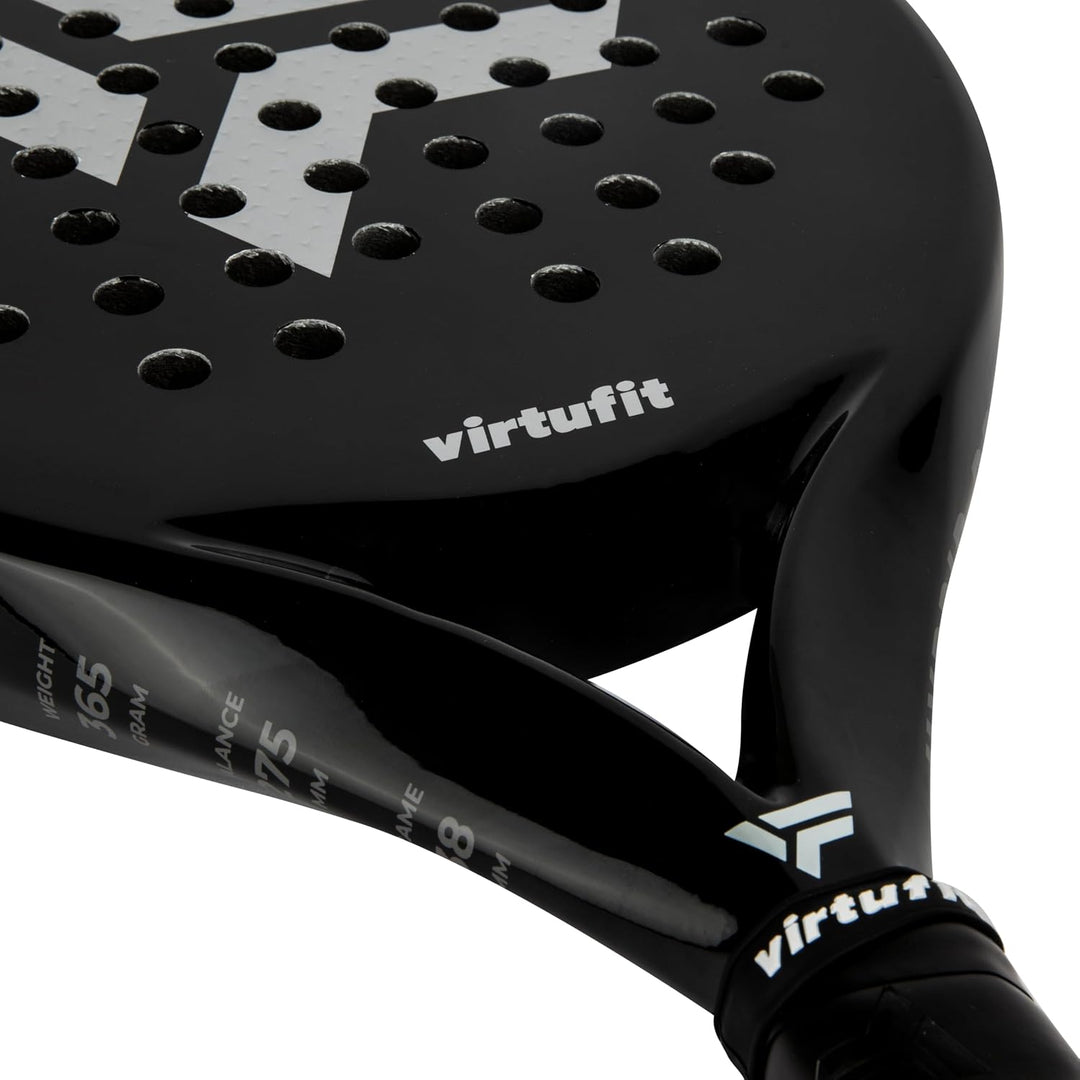 VirtuFit Hybrid Padelschläger Schwarz – Silber, Schwarz – Silber