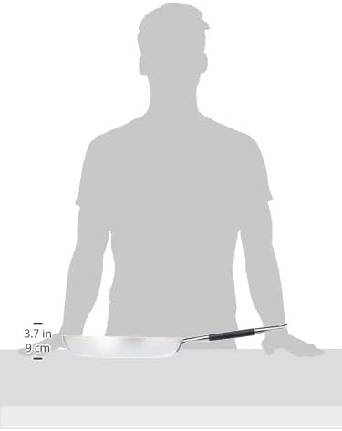 Pentole Agnelli Platinum Pfanne Senkkopf Langsame, aus Aluminium, Dicke 3 mm, mit Rohrstiel in Edels