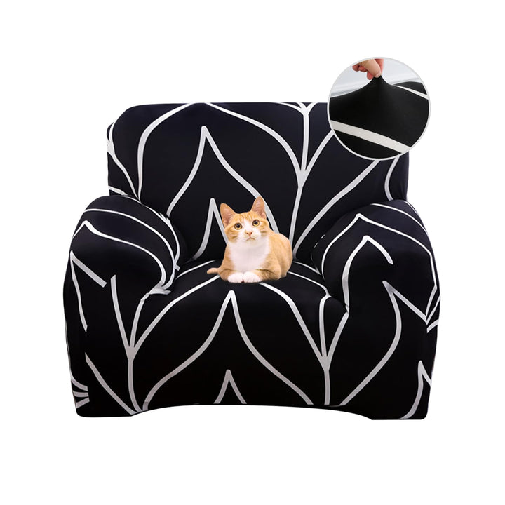 Jaotto Sofabezug 1 Sitzer Elastischer Stretch Spandex Sofa Überwürfe Sofahusse Antirutsch Waschbar S