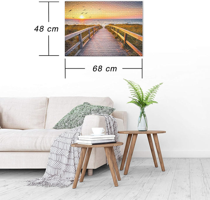 Ulmer Puzzleschmiede - Puzzle Abendstunde auf Sylt - klassisches 1000 Teile Puzzle - Nordsee-Motiv m