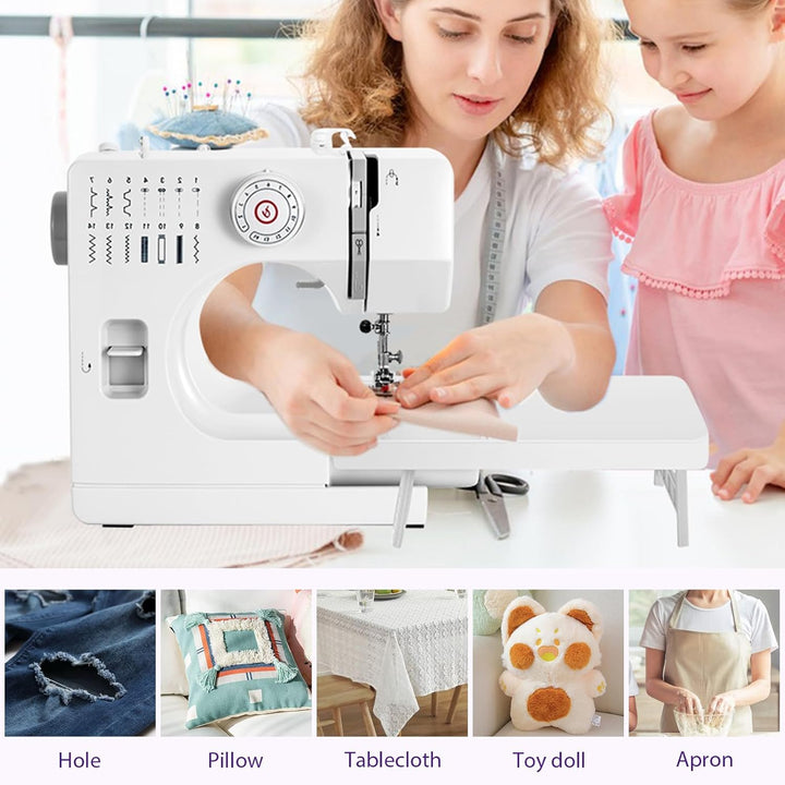 Mechanische Nähmaschine für Näh-Einsteiger & Anfänger, 14 Stichprogrammen, Nähmaschine mit Verlänger
