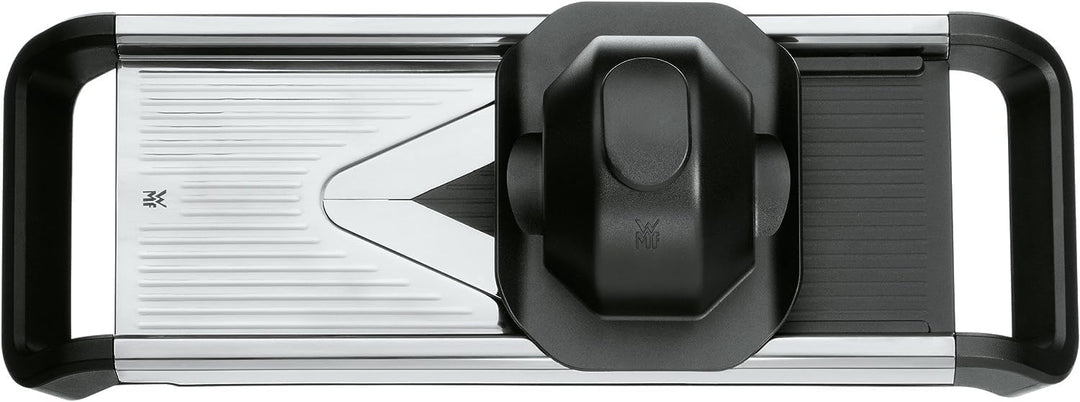 WMF Top Tools Gemüsehobel 37 x 12,5 cm, Cromargan Edelstahl, Hobeleinsatz, Fingerschutz, Aufbewahrun