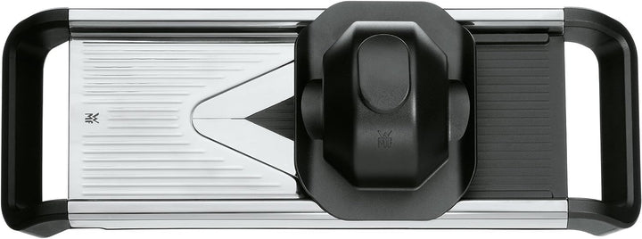 WMF Top Tools Gemüsehobel 37 x 12,5 cm, Cromargan Edelstahl, Hobeleinsatz, Fingerschutz, Aufbewahrun