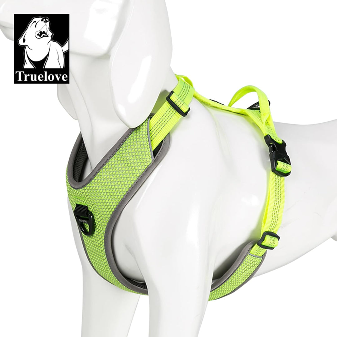 TRUE LOVE Hundegeschirr Outdoor Adventure II Reflektierende Weste mit 2 Leinenbefestigungen passende