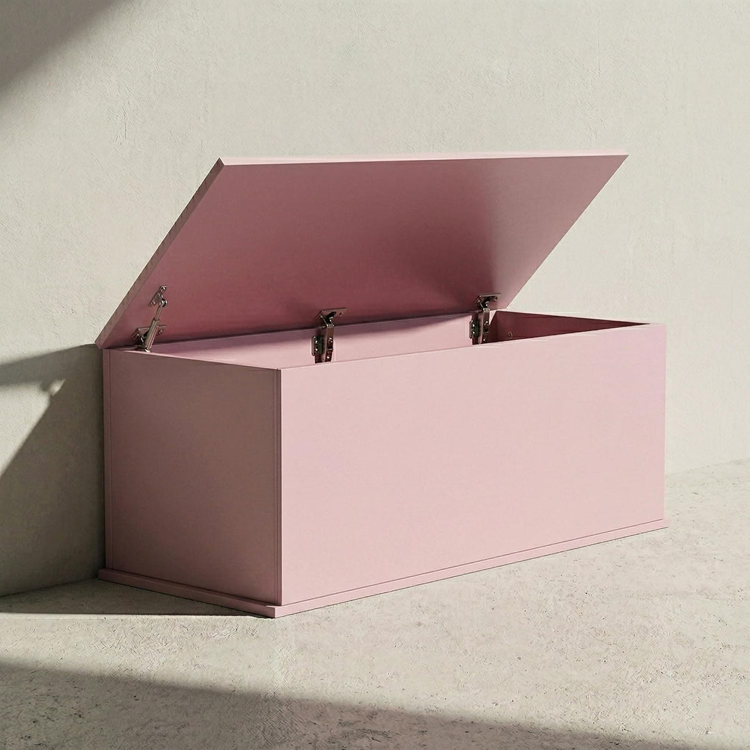 VDD - Aufbewahrungsbox - Spielzeugtruhe - Deckentruhe - 100 cm breit - rosa
