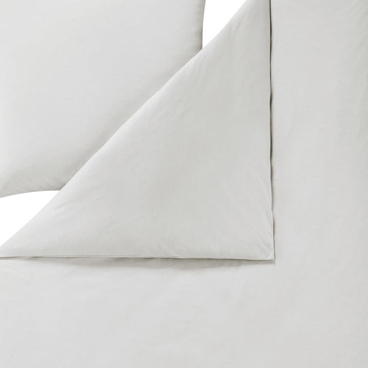 ESTELLA Mako Interlock Jersey Bettwäsche Uni Takoma Silber, 1 Bettbezug 135 x 200 cm + 1 Kissenbezug